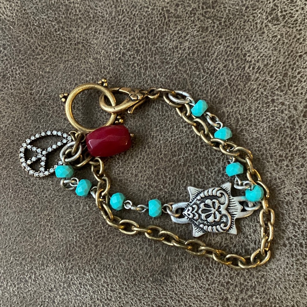 Authentic Lucky 🍀 Brand peace turquoise bracelet